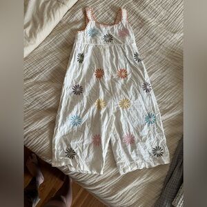 Zara 1.5 year floral embroidered jumpsuit